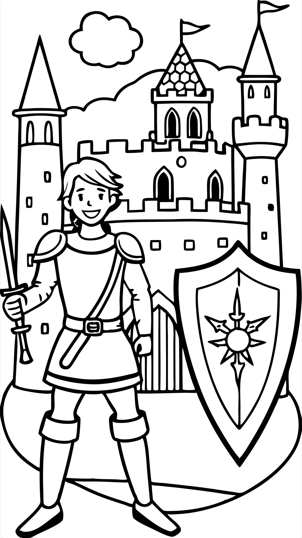 knight coloring pages